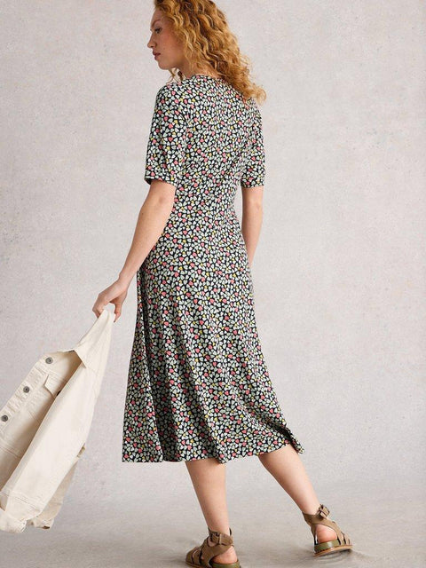 White Stuff Megan Jersey Dress - Blue Multi