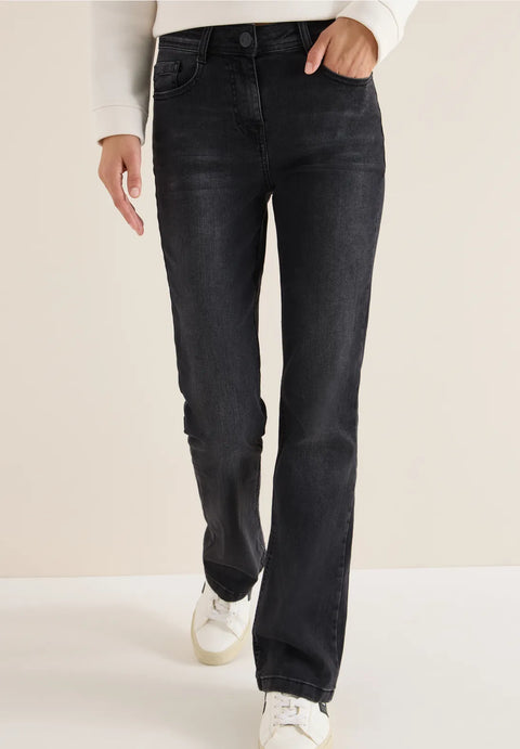 Cecil Toronto Bootcut Jeans - Black Washed