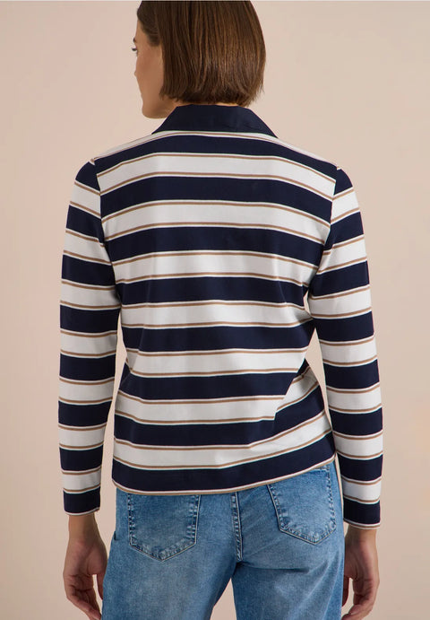Cecil Long Sleeve Poloshirt - urban dark navy