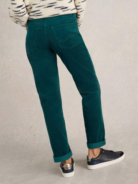 White Stuff Brooke Straight Leg Cord Jeans - dark green