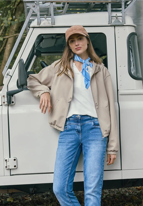 Cecil Jacket with Hood - Beige