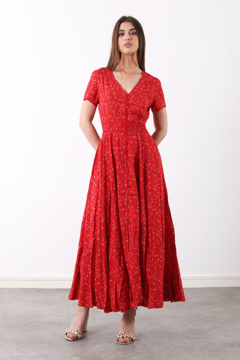 Marc Angelo Ali Maxi Dress - Red