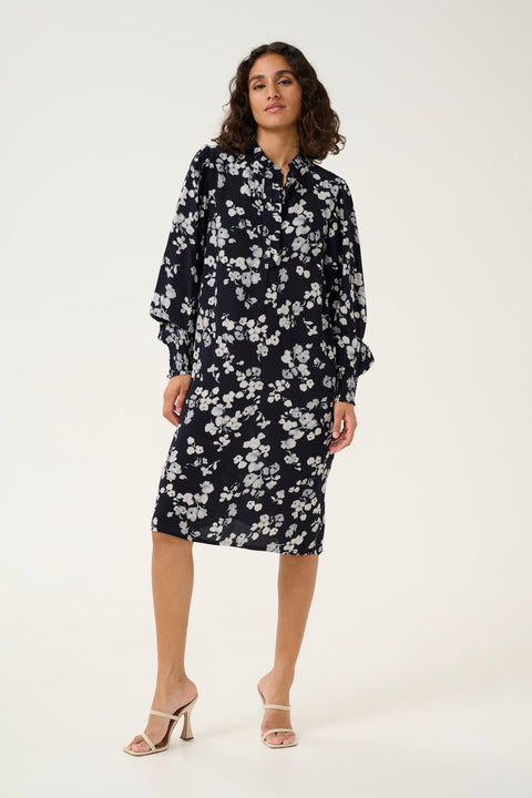 Kaffe Kalice Short Dress Marine (Navy) Flower