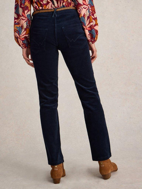 White Stuff Brooke Straight Cord Jeans - dark navy