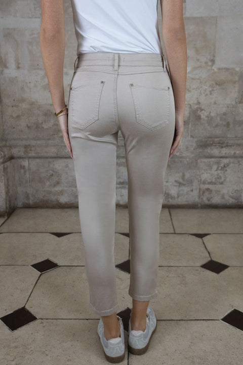 No2moro Unity Tencel 3/4 length Jeans - Taupe