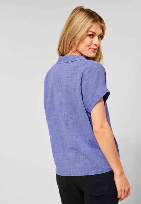 Cecil Chambray Blue Blouse
