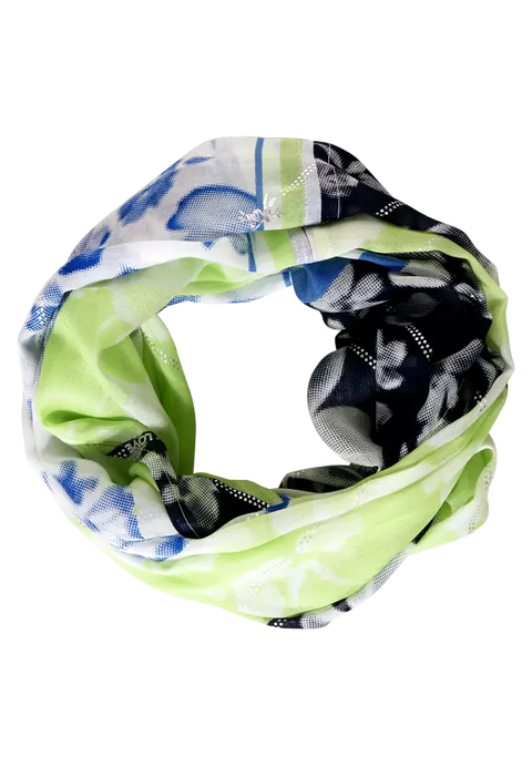 Cecil Loop Scarf - Floral/Vanilla White