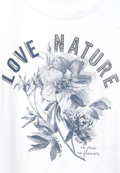 Cecil Love Nature White long TShirt