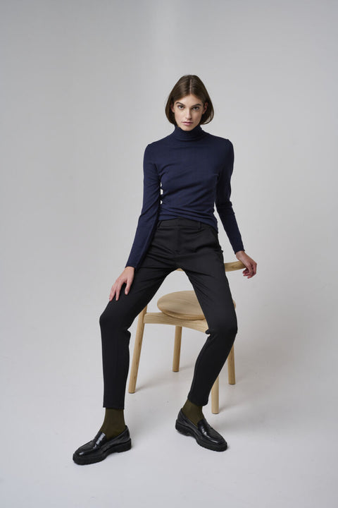 Kate Navy Casual Trousers