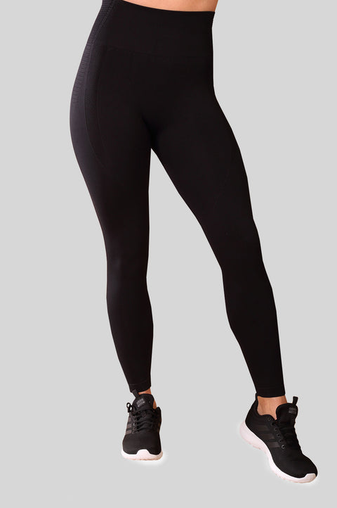 Fit Pink Seamless Compression Leggings in Black