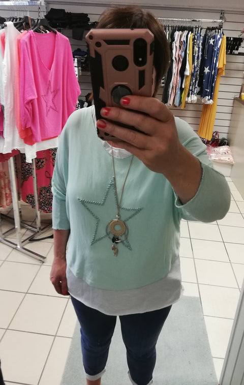 Star Twin Top (Mint Green)