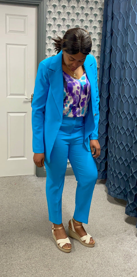 Kyla Blue Trousers Suit
