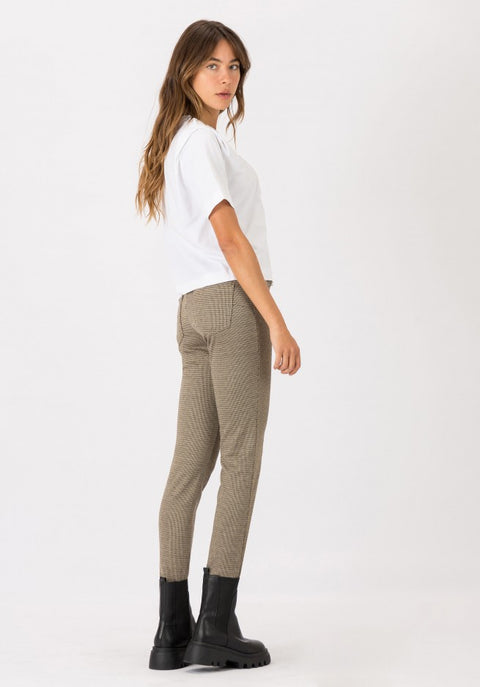 TIFFOSI Trousers Ivone Brown Check