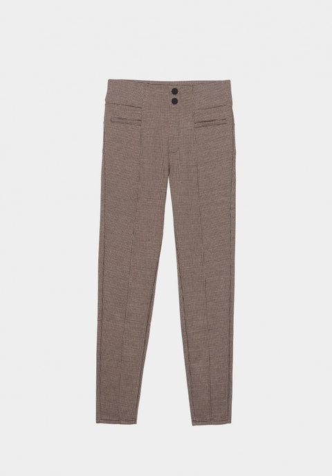 TIFFOSI Trousers Ivone Brown Check