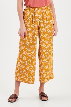 Ichi Casual Pants - Golden Yellow
