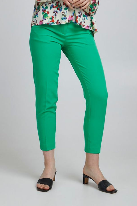 ICHI Casual Trousers - Holly Green