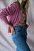 Meg Cable Knit Cardigan - Rose Pink