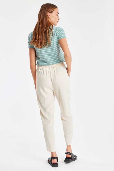 Tapoica Cream Ichi trousers with pockets