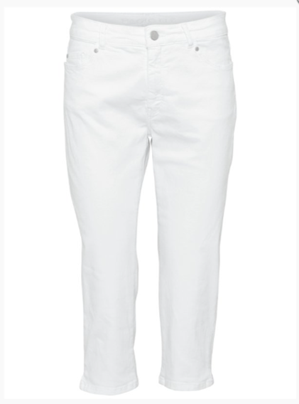 Magic Fit CRO Capri Jeans - White